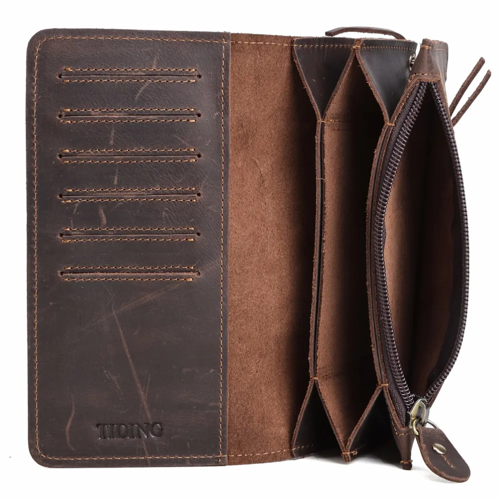 FOLGANDROS мужской кошелек ручной работы из натуральной кожи брендовый винтажный Crazy