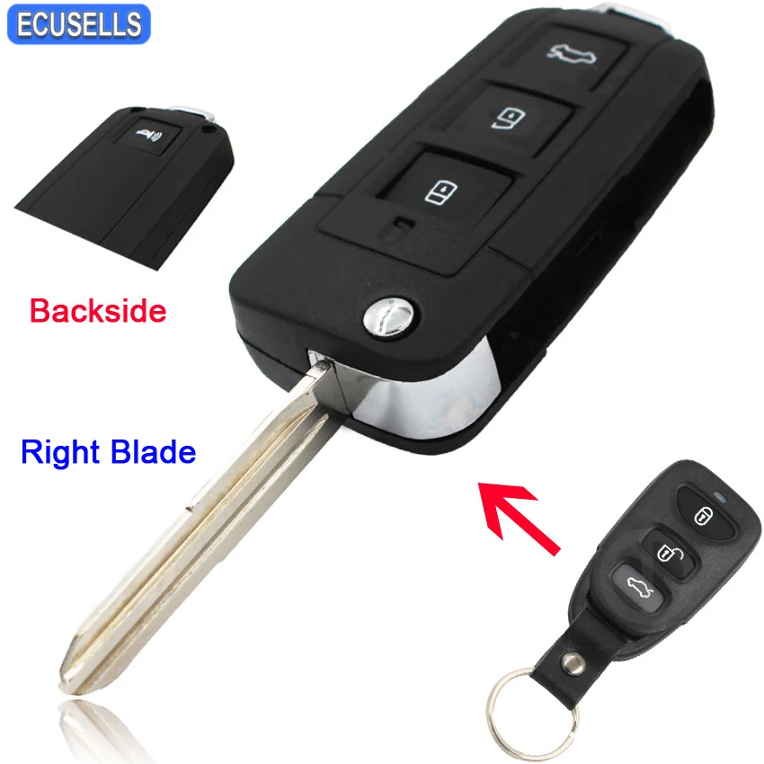 Дистанционный ключ без ключа корпус чехол Fob 3+ 1 кнопка для Kia Cerato Forte Spectra Optima Uncut Right Blade