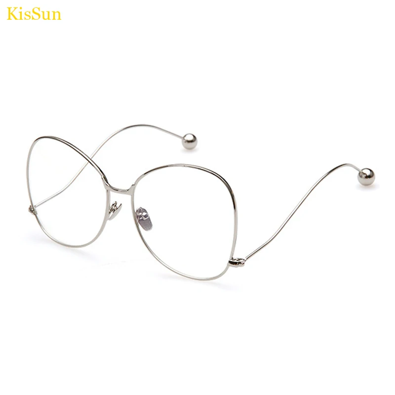 

Оправа для очков большого размера для мужчин и женщин, прозрачные модные очки с золотой бабочкой