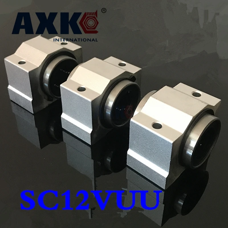 

2023 Cnc Router Parts Linear Rail Axk 4pcs/lot Sc12vuu Sc12v Scv12uu 12mm Cnc Pillow Block Linear Slide For Router Xyz Table