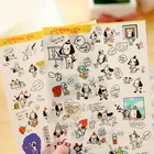 4 листанабор милые большие уши собаки мультфильм наклейка в форме животных мультфильм ПВХ наклейки Дневник стикеры украшение для альбома канцелярские принадлежности