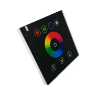 led rgb rgbw strip controller dc12v 4a 4 channel output temper glass panel touch screen dimmer wall light switch tape 4 channel