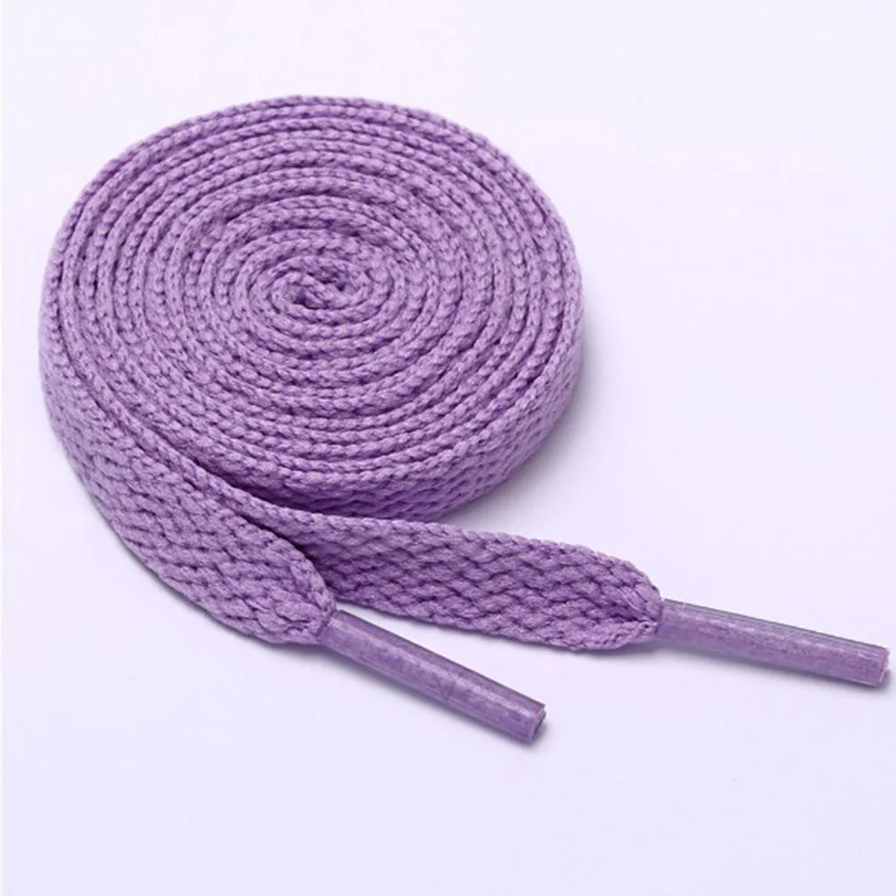 1 пара прочных плоских популярных спортивных кроссовок Platte Schoenveters или cap Rope 100 см яркие цвета шнурки обуви - Цвет: Фиолетовый