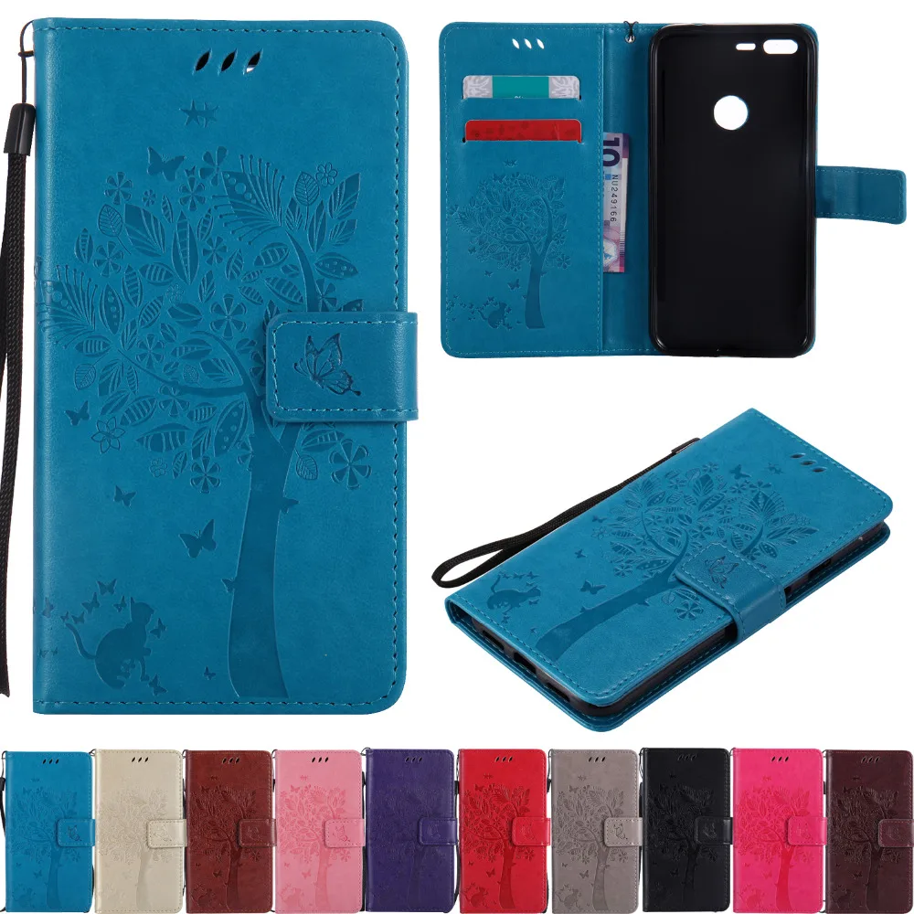 Deluxe бабочка цветок дерево кожа флип Бумажник кожи чехол + держатель карты Чехол