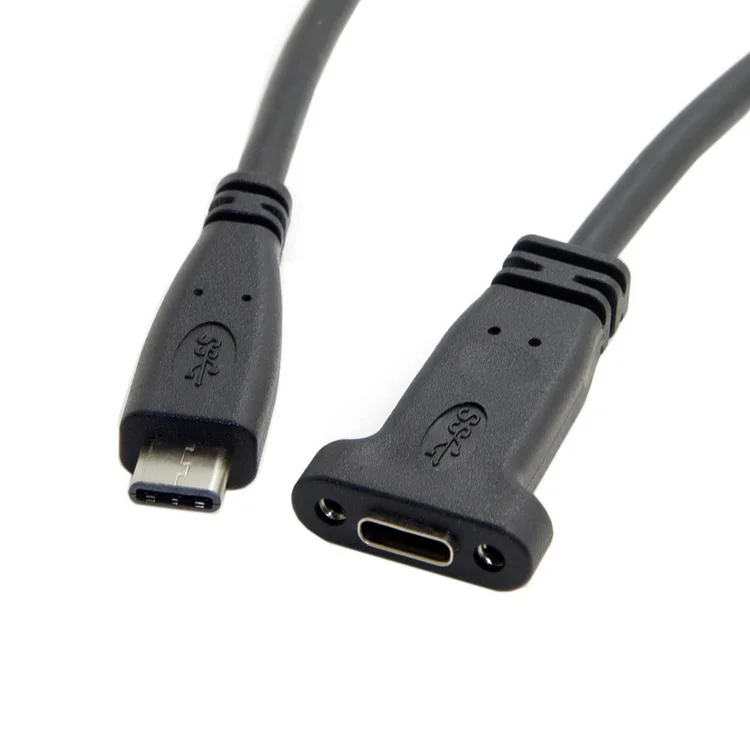 USB C 3 1 Тип Male к женскому удлинитель Кабель для передачи данных с винт крепления