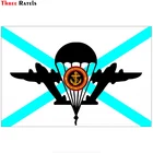 Three Ratels TZ-1740# 10.0x15см Андреевский флаг, ВДВ и морская пехота прикольные наклейки на авто наклейка на машину автонаклейка стикеры