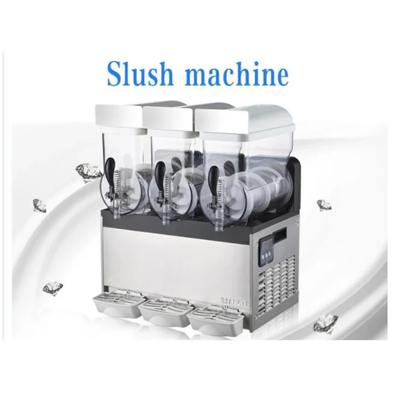 3*15L Snow Melting machine/ Cold Drink Slush maker Making Machine/Sand ice machine/Smoothies Granita Machine | Бытовая техника