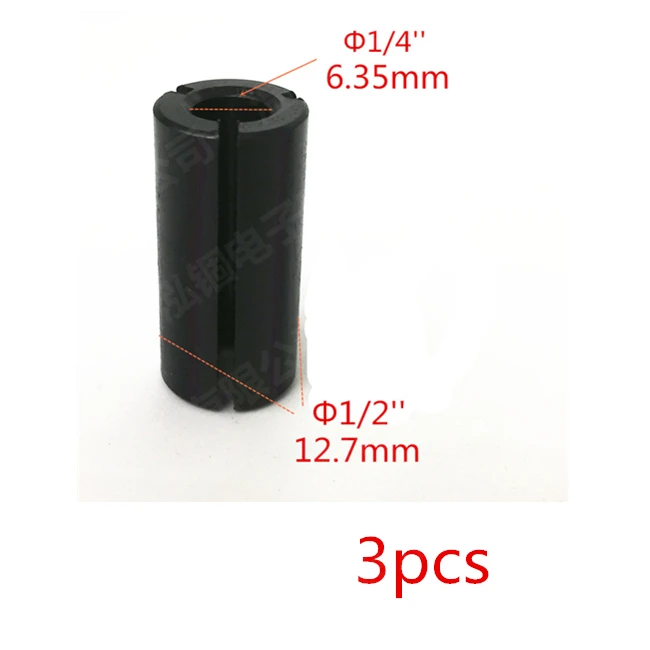 12.7-6.35mm 3pcs 1,2 ''1/4'' 3/8 ''6 мм 6,35 мм 8 мм 9,52 мм 12 мм 12,7 мм втулка конусная Зажимная гайка Замена для патрона маршрутизатора Makita RP2300 RP2301 RP2301 - Цвет: 12.7-6.35mm 3pcs