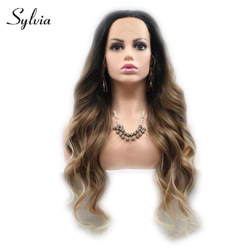 Sylvia наращивания блонд коричневый эффектом деграде (переход от темного к