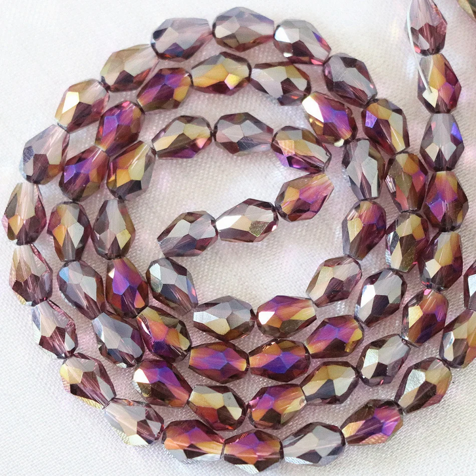 Charms 10x15mm Teardrop Faceted Crystal Glass Rhinestones Newly Diy Loose Beads 30pcs Wholesale Price Findings Accessories B1177 | Украшения