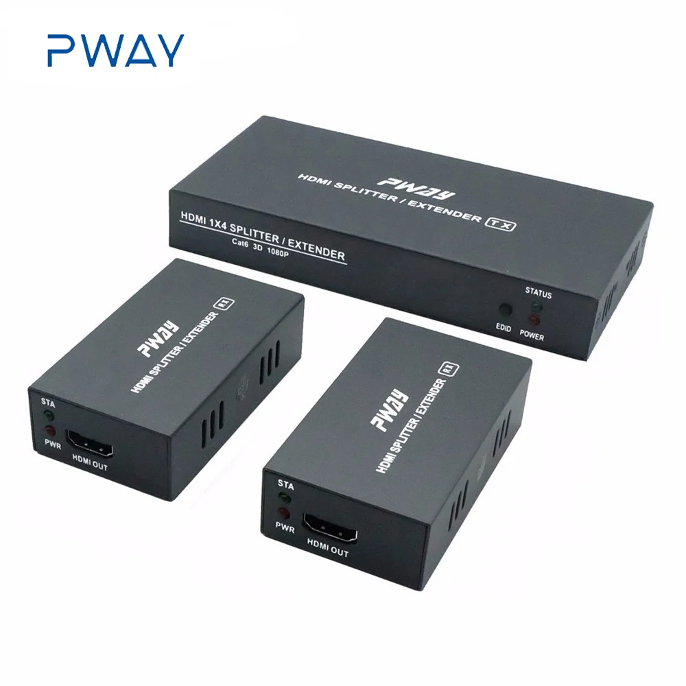 Расширитель HDMI 3D 1080p УДЛИНИТЕЛЬ 60 м CAT6/CAT7 RJ45 передатчик TX/RX с выходом и функцией
