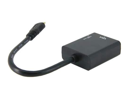 Новый мини HDMI папа в VGA с аудио HDCable конвертер адаптер 1080P и портативный цифровой