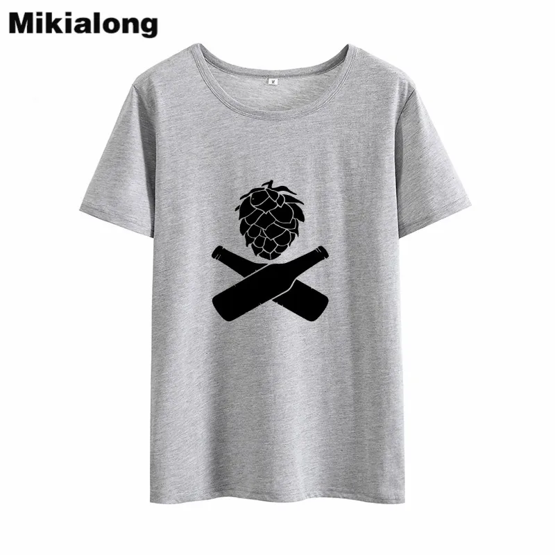 Mikialong 2018 Ulzzang Harajuku футболка с ананасом и пивом Женская летняя Tumblr Футболка женская