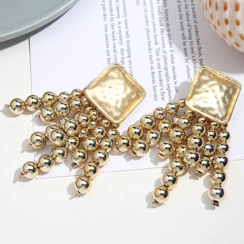 Женские длинные серьги-подвески JJFOUCS квадратные серьги ручной работы деревянная