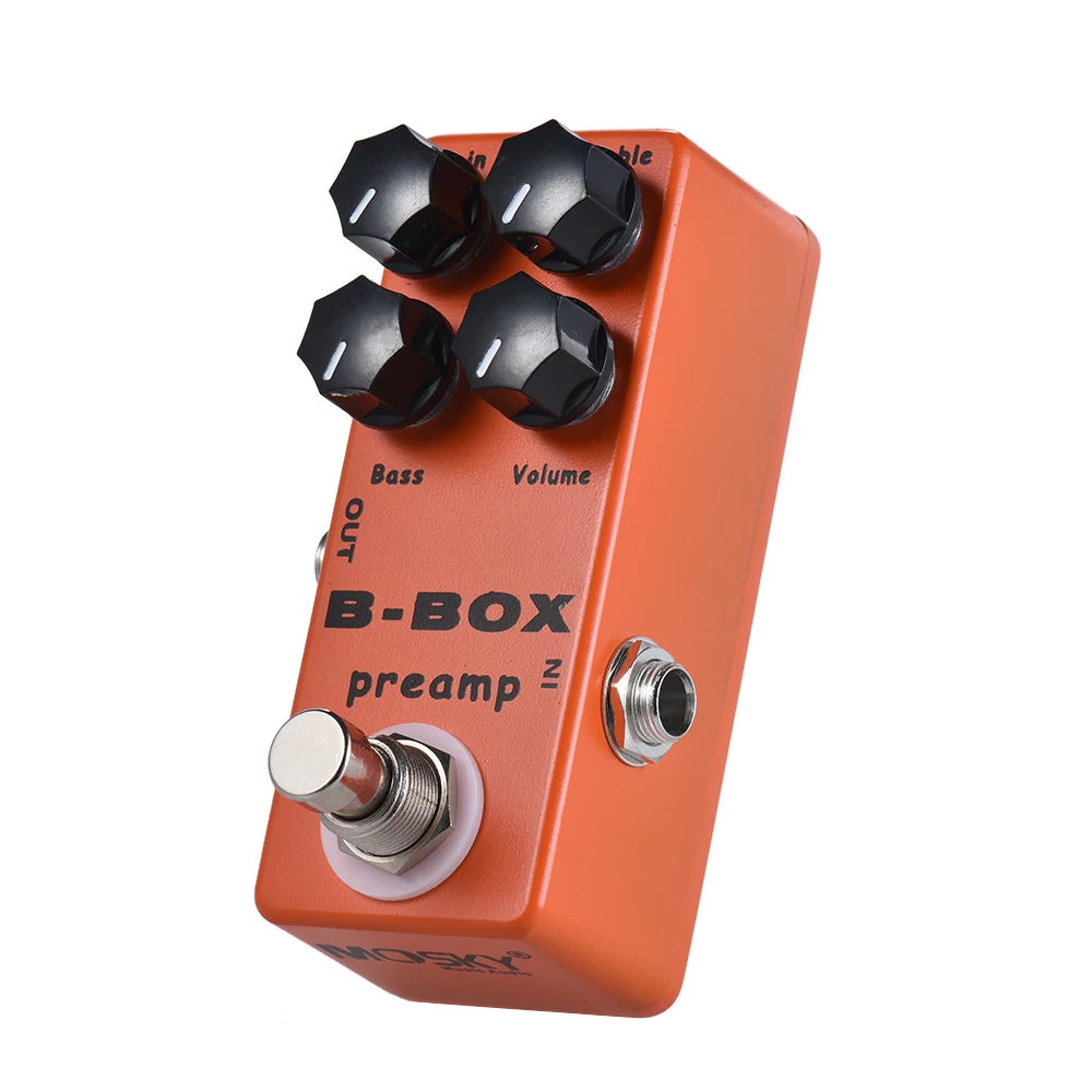Mosky B Box электрогитара предусилитель Overdrive педаль эффектов с 4 функциональные