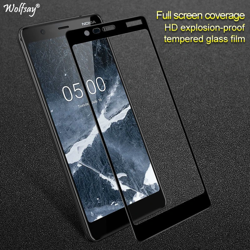 Wolfsay 2 шт для стекла Nokia 5,1 Защитная пленка для экрана из закаленного стекла для Nokia 5,1 TA-1075 защитная пленка против царапин