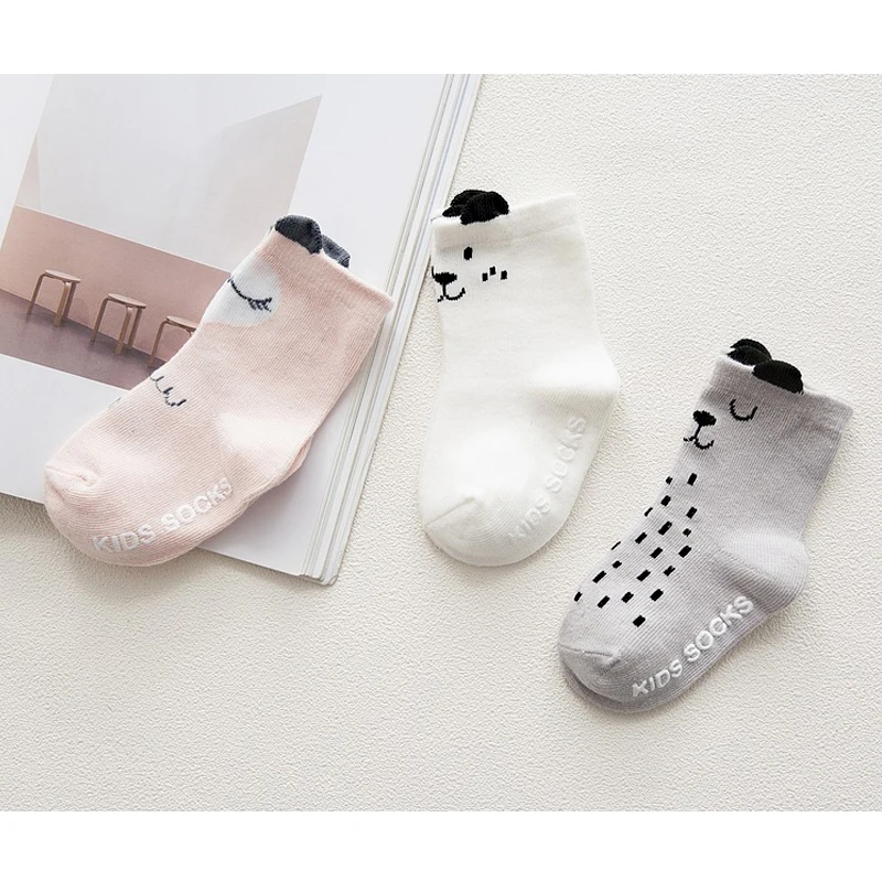 Spring Autumn Baby Socks Newborn Boys Girls Cute Toddler Anti-slip Cartoon Ears Unisex Cotton | Детская одежда и обувь