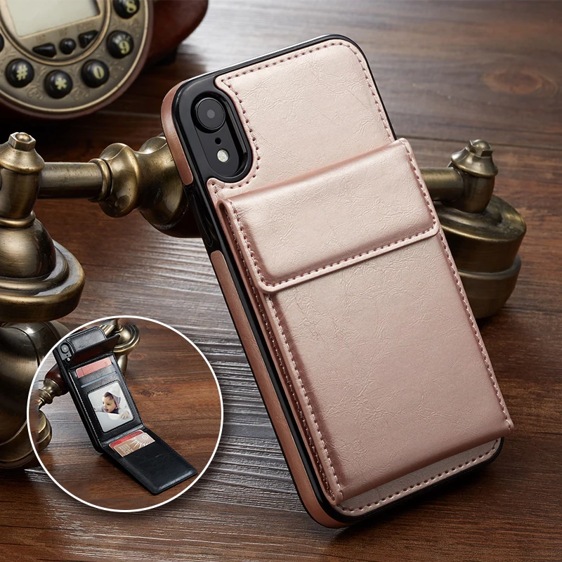 Для iPhone XS MAX XR X чехол из искусственной кожи с магнитной защелкой Тонкий для 8 7 6