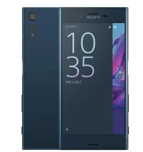 Синий Sony Xperia XZ F8331 разблокированный 5," 4 ядра, 3 Гб оперативной памяти, Оперативная память 32GB Встроенная память 23MP LTE, отпечаток пальца, gps WI-FI одной SIM карты мобильного телефона - Цвет: Синий