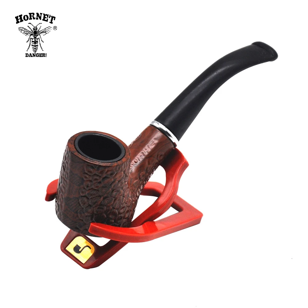 HORNET Классический Прочный ручной работы смолы табачная трубка металлическая чаша