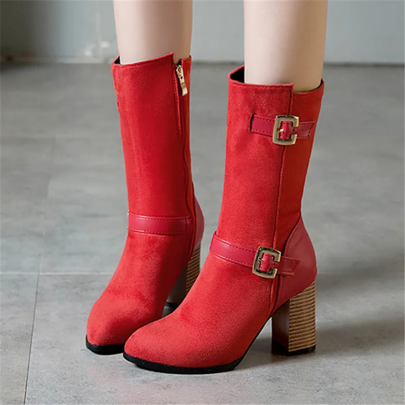 FEDONAS/Новое поступление 2021 года Теплые Женские однотонные флоковые сапоги до