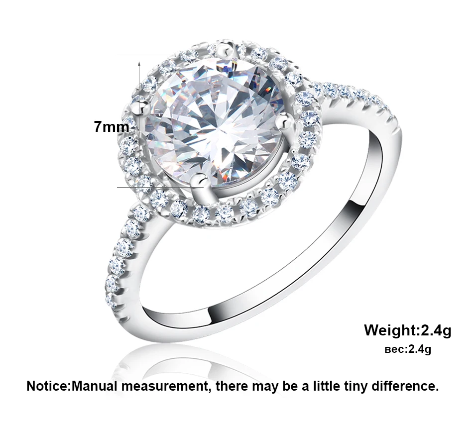 ORSA JEWELS женские роскошные кольца серебряного цвета, Идеально отполированные круглые 36 шт. AAA циркония для помолвки AOR105