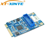 xt xinte mini pci e to usb3 0 2 port pci express riser card to 4pin convertor pcie adapter pcie to19pin usb 3 0 expansion card