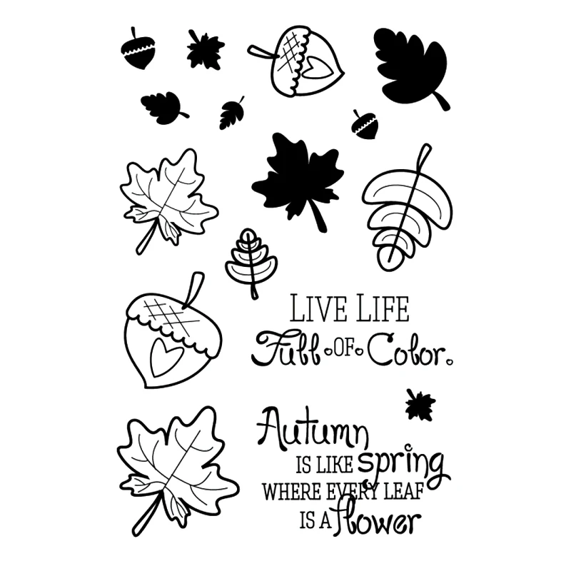 

Fallof color Transparent Clear Silicone Stamp/Seal for DIY scrapbooking/photo album Decorative clear stamp