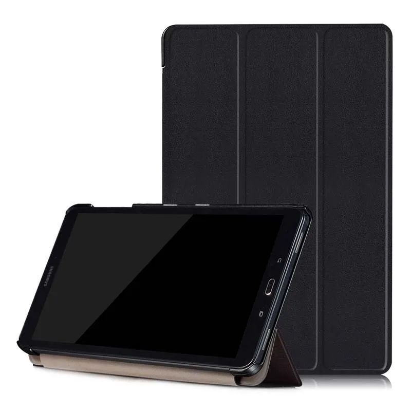 Тонкий ТПУ Стенд из искусственной кожи 3 папки/360 Вращающийся чехол для samsung Galaxy Tab A A6 10,1 P580 P585 планшет+ пленка+ ручка