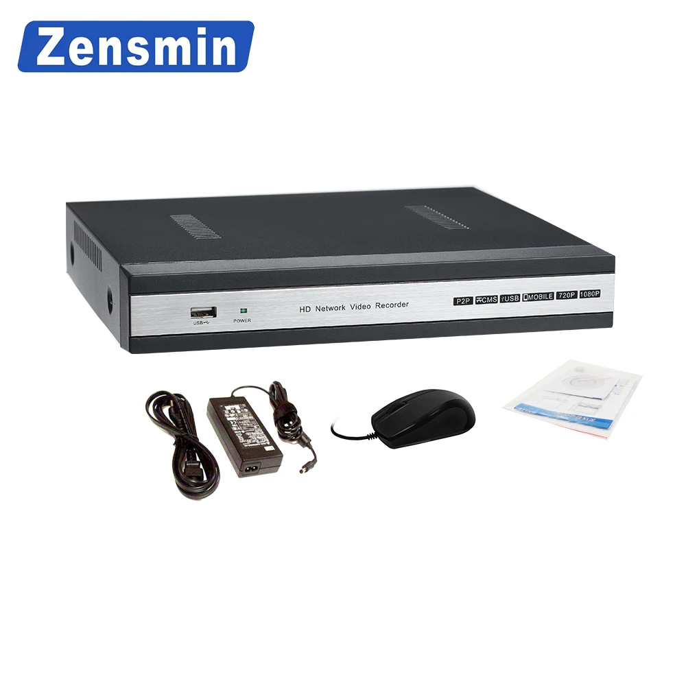 Zensmin H.265 XMeye FULL HD 8ch IP PoE NVR 2.0MP 5.0MP в реальном времени p2p 48 В VGA HDMI Onvif 1 SATA 6 ТБ HDD