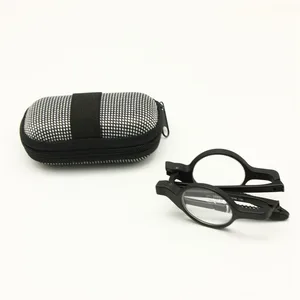 Очки для чтения круглые, складные, с чехлом, от + 1,0 до + 3,5