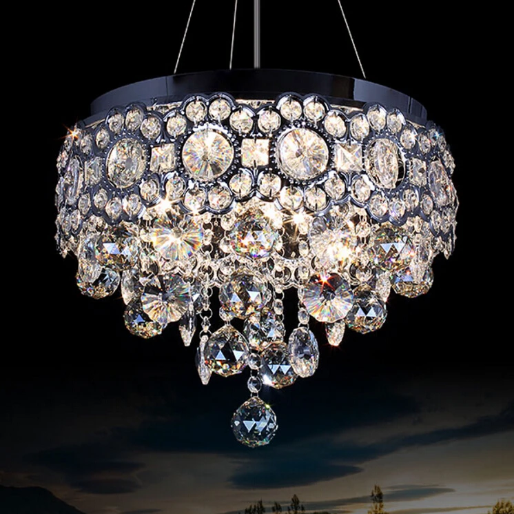 Современный светодиодный потолочный Люстра блеск кристаллов подвесной