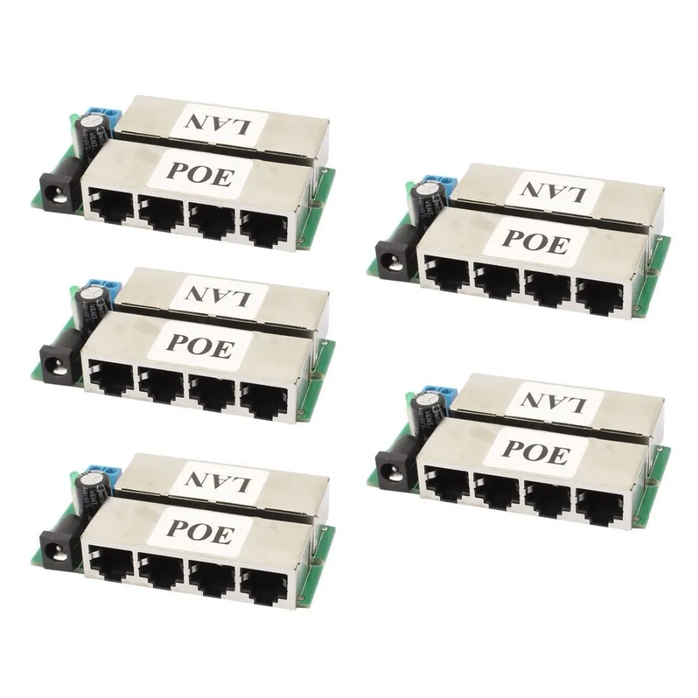4 канала по Ethernet PoE инжекторный модуль видеонаблюдения IP безопасности