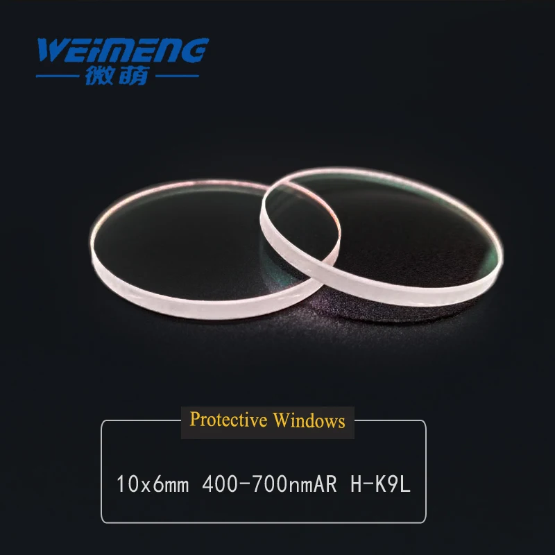 Weimeng 10*6 мм 400-700nmAR лазерные защитные линзы круговой и строгий материал для