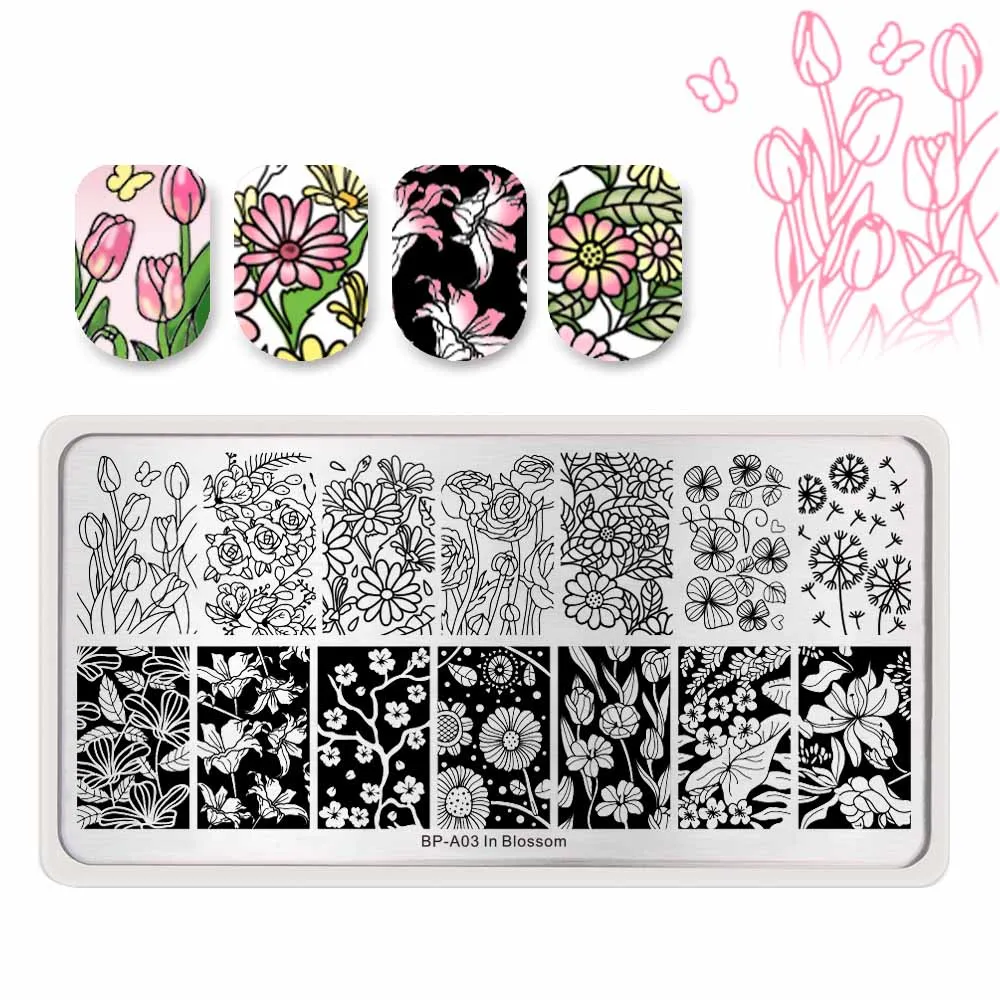 set31 BORN PRETTY ногтей штамповки пластины мульти-узоры прямоугольный, для нейл-арта штамп шаблон изображения трафареты художника Сделай Сам ногти маникюр - Цвет: set31