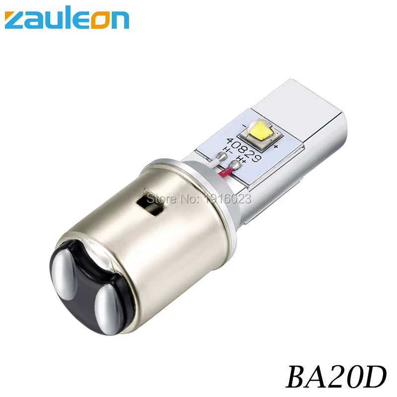 Zauleon 1 шт. BA20D светодиодный фара для мотоцикла 6 в 12 В DC 20 Вт 920LM Hi Lo луч скутер