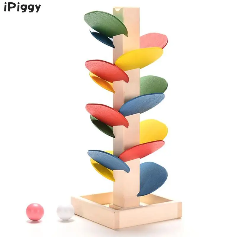 Деревянные игрушки iPiggy для детей деревянные красочное дерево мраморный шар