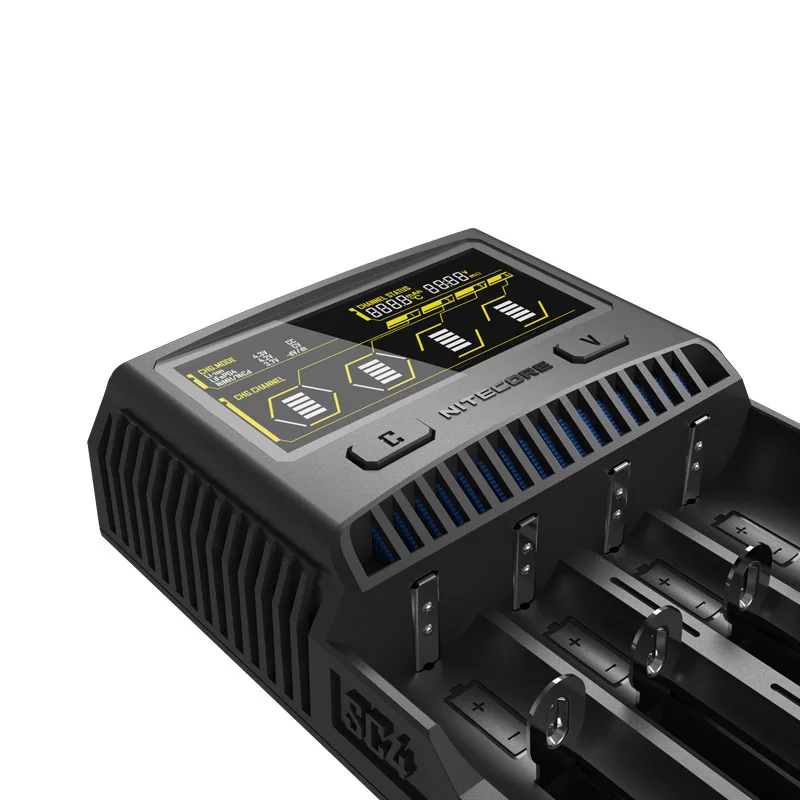 Оригинальное умное зарядное устройство NITECORE SC4 с быстрой зарядкой 4 слота 6 А