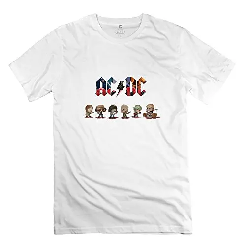 Футболка Продажа Acdc Логотип Ремешок Уникальный Прохладный О-Образным Вырезом С