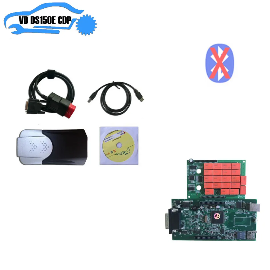 2016R0 Бесплатно активная новая конструкция коробки для Delphis DS150E CDP Pro Plus с Bluetooth Autocom VD TCS Pro+8 шт. полный автомобильный кабель на.