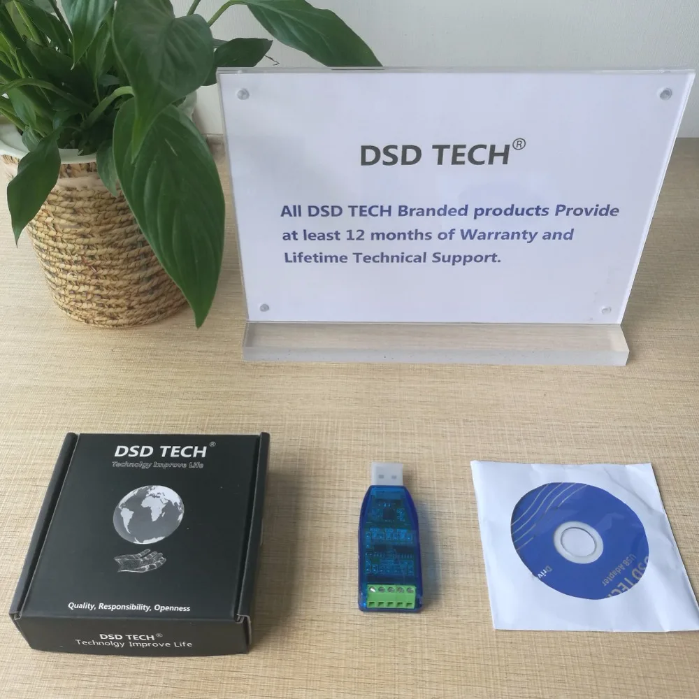 DSD TECH SH-U10 USB к RS485 преобразователь с CP2102 чип совместим Windows 7 8 10 linux mac OS |