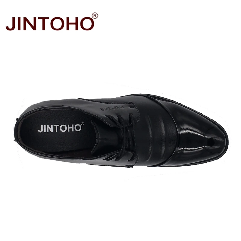Брендовые мужские кожаные туфли JINTOHO большого размера дешевые деловые