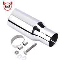 evil energy universal 2 5 inlet 4 outlet stainless steel exhaust tip pipe round tip for exhaust pipe 63mm or 60mm car styling