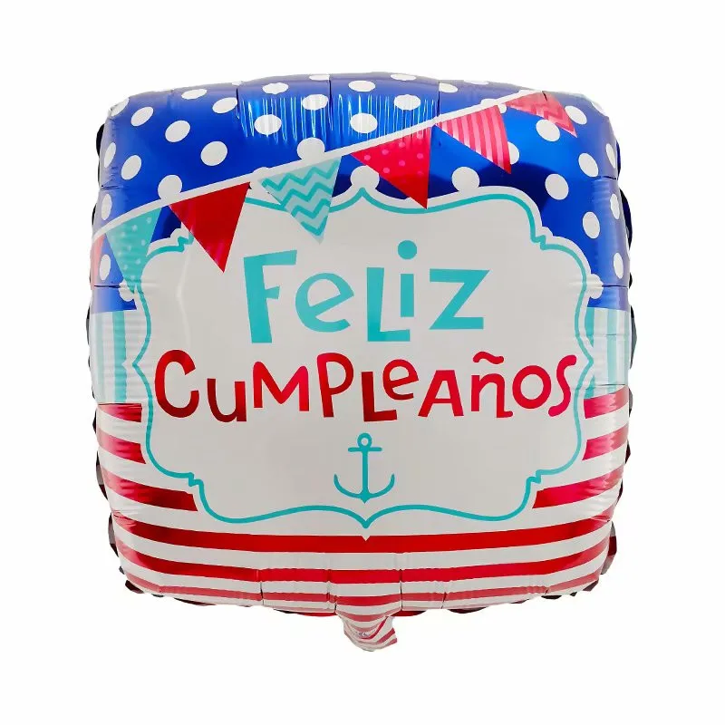 10 шт 18inch испанский Happy День рождения украшения Фольга воздушные шары Feliz cumpleaños