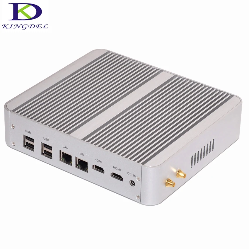 Запуск нового безвентиляторный HTPC 5th Gen Мини-ПК Core i7 5550u Двухъядерный Intel HD Графика
