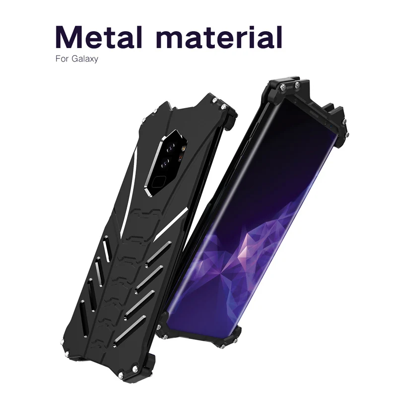 For Samsung Galaxy S9 Plus case R-JUST Shockproof metal aluminum stand cover for galaxy s8 s9 plus/note 8/s6 s7 edge plus |