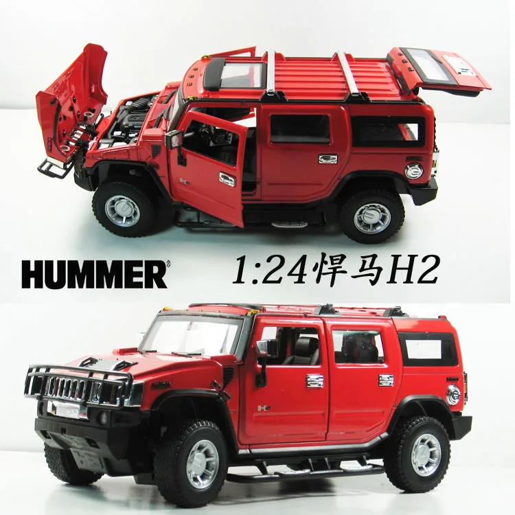 Cool Die-cast Model Car 1:24 scale car carros de metal toys for children/ kids1:24 For Hummer H2 SUV mkd52 | Игрушки и хобби