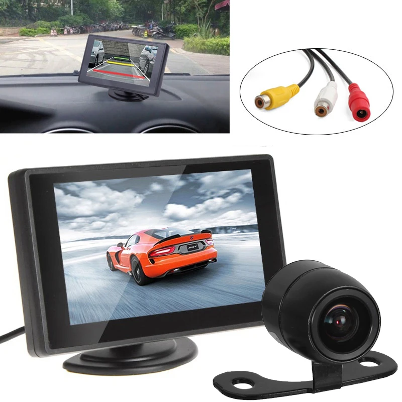 4 3 дюймовый цветной TFT ЖК монитор заднего вида для автомобиля 480x272 автомобильный