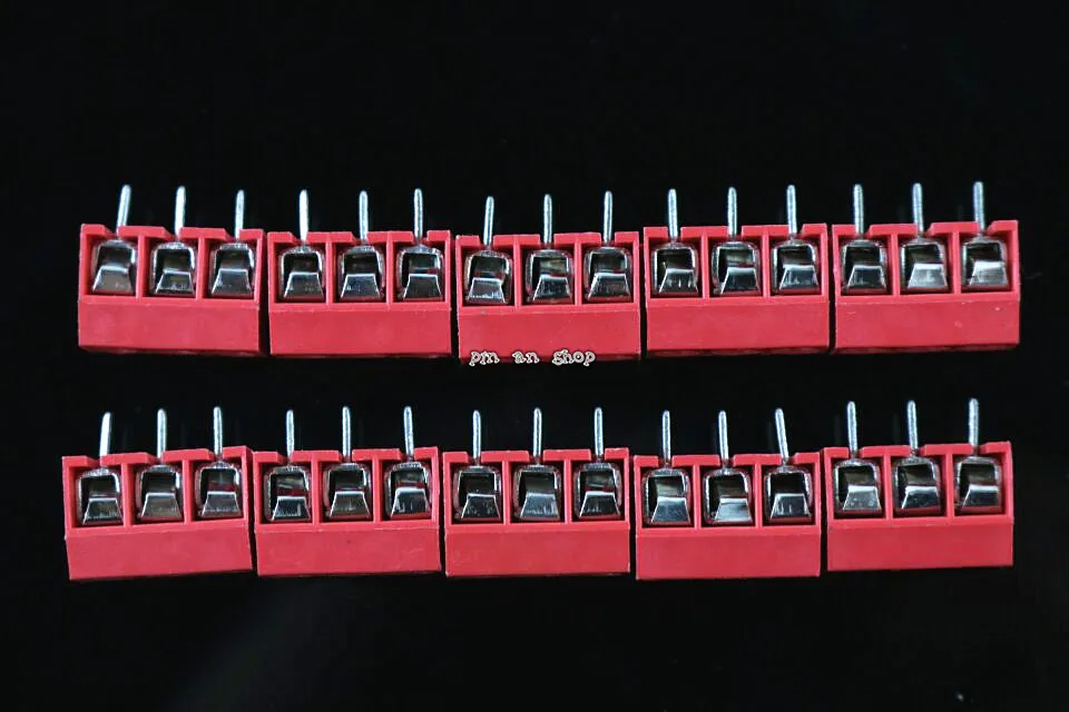 10 шт. KF301 5.0 3P шаг 5 0 мм прямые булавки PCB 2 контактный 3 Винтовые клеммы разъема|screw