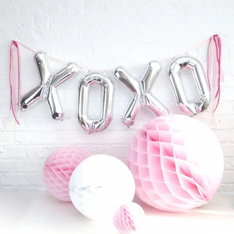 5 комплектов розовые золотые серебряные фольгированные шары XOXO возлюбленные